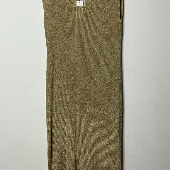Ann Taylor Ribbed Lurex Midi Dress Size XL - Picture 2 of 7